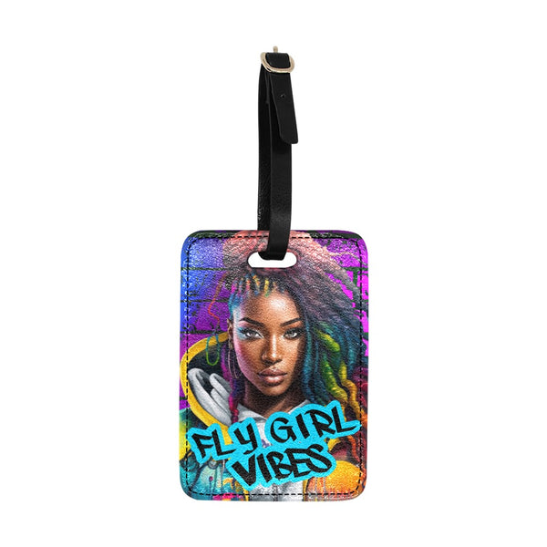 Fly Girl Vibes Large Travel Bag with Personalized Luggage Tag, Weekender Duffel Bag