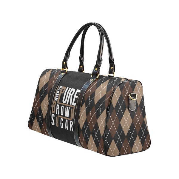 Brown Sugar Afrocentric Duffel Bag, Argyle Travel Bag