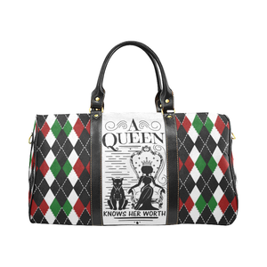 A Queen Knows her Worth Afrocentric Overnight/Weekender Travel Bag, Carry on
