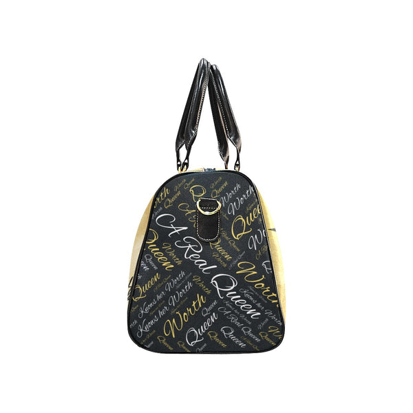 Personalized Afrocentric Travel Bag, Personalized Travel Bag, A Real Queen Knows her Worth Weekender Duffel Bag, Carry on