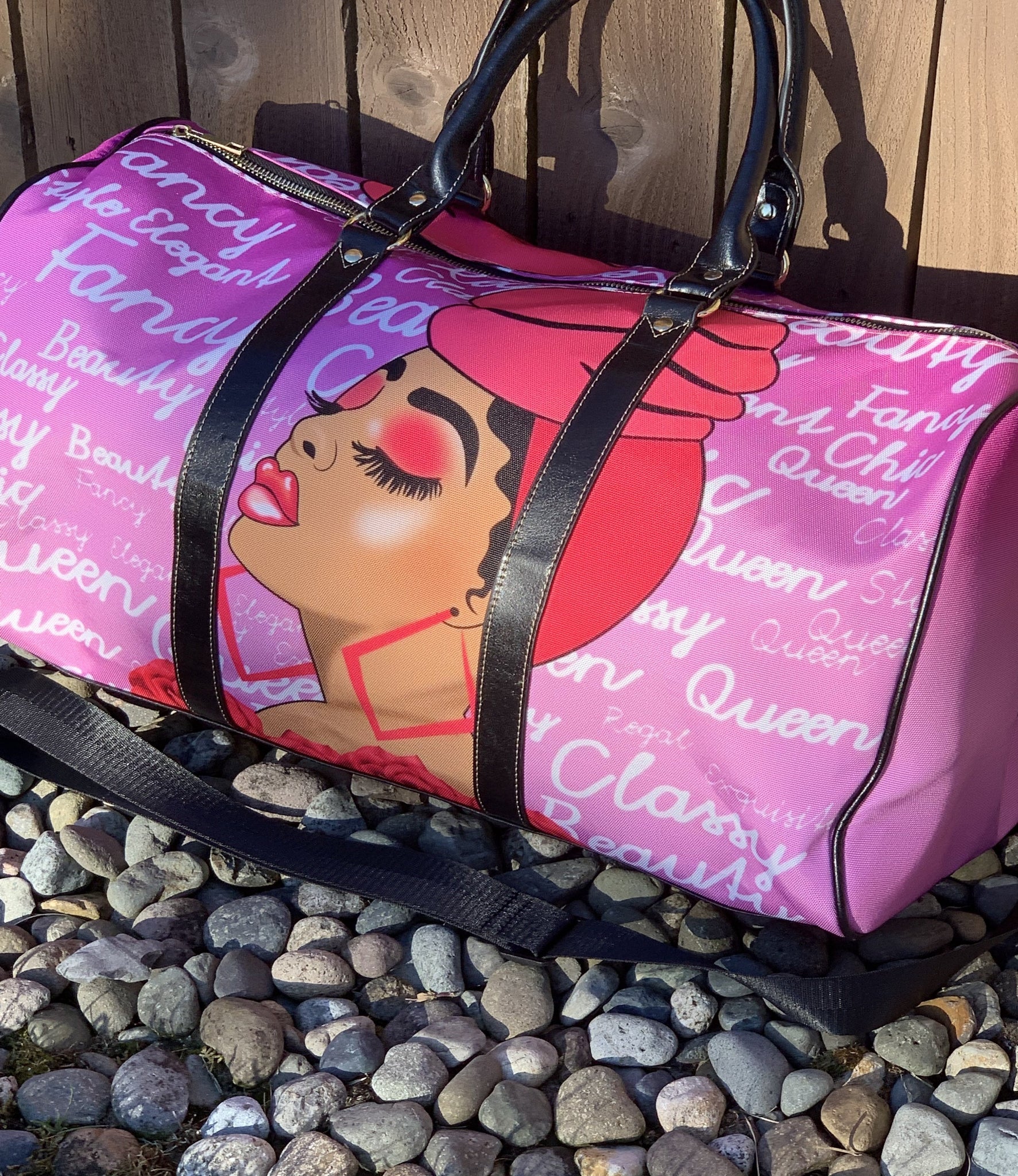 Fancy Rose Sun-Kissed Melanin Queen Afrocentric Travel Bag