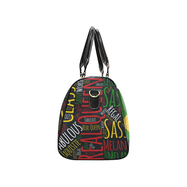 I AM Sassy Afrocentric Travel Bag, Melanin Queen Overnight/Weekender Duffel Bag, Carry on