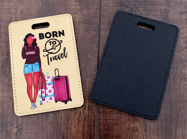 Born to Travel Afrocentric Passport Cover with Optional Luggage Tag