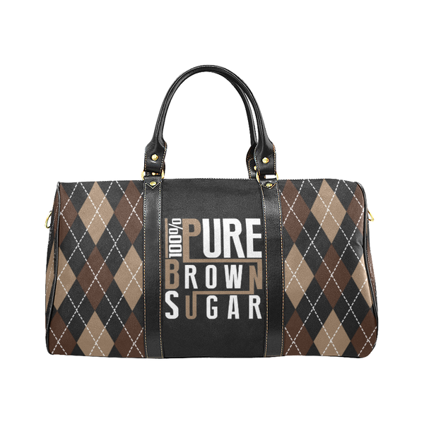 Brown Sugar Afrocentric Duffel Bag, Argyle Travel Bag