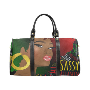 I AM Sassy Afrocentric Travel Bag, Melanin Queen Overnight/Weekender Duffel Bag, Carry on