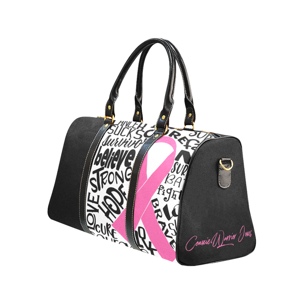 PERSONALIZED Pink Ribbon Breast Cancer Awareness Travel Bag, Carry on