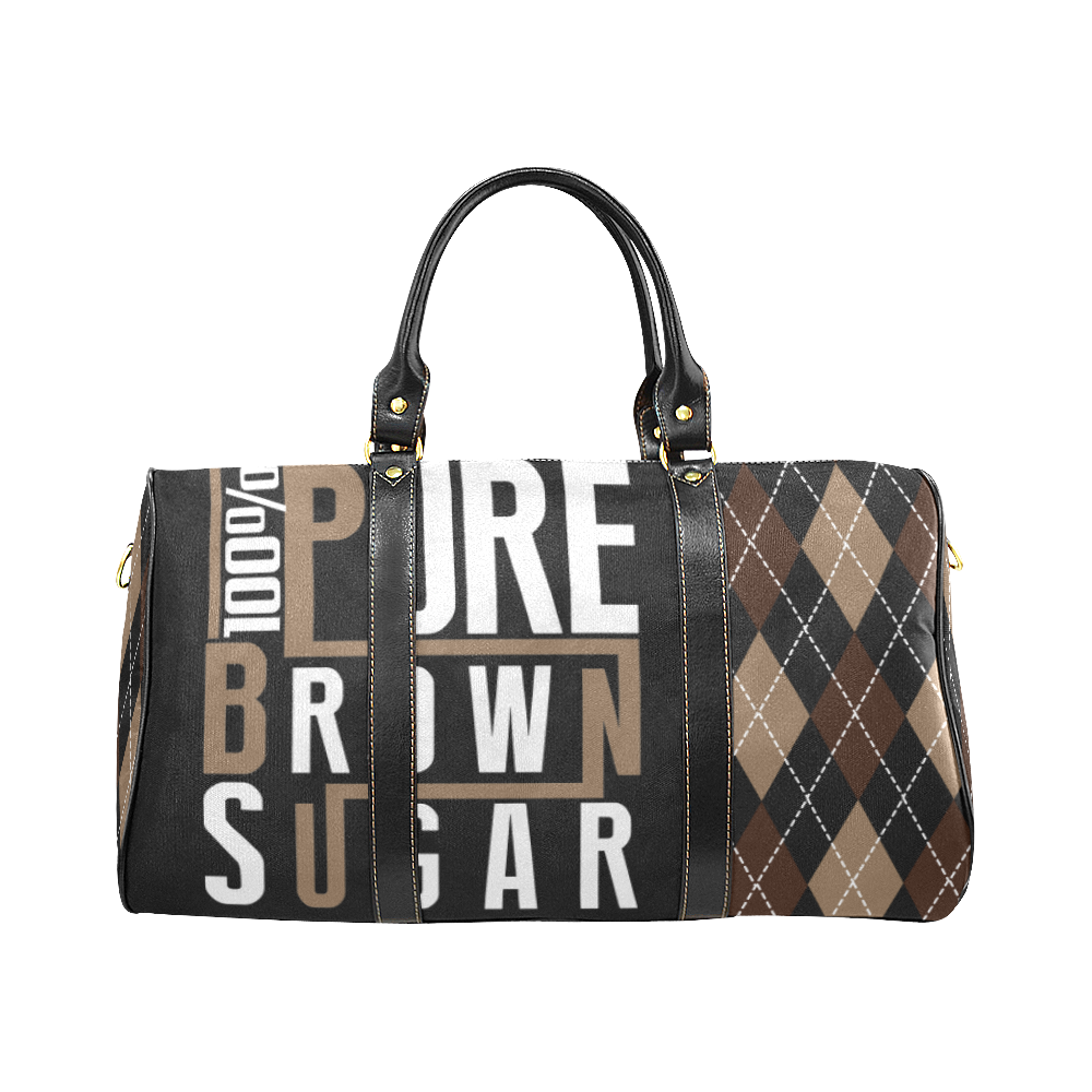 Brown Sugar Boss Argyle Overnight Travel Bag, Carry on