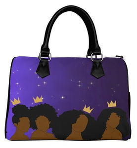 4 Queens Afrocentric Handbag, Melanin Queen Boston Handbag, African American Purse