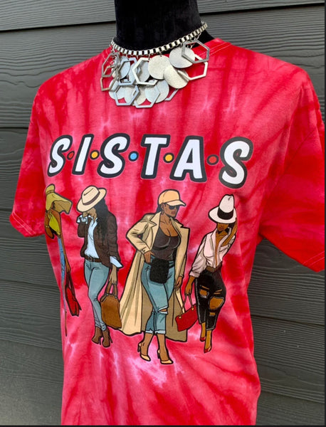 “Sistas” Premium Tie-Dyed T-Shirt