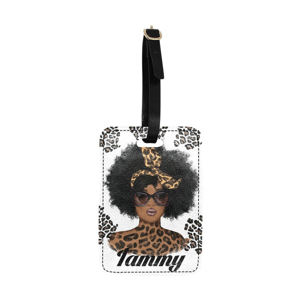 Animal Print Afrocentric Travel Bag, Personalized Travel Bag, Melanin Queen Overnight/Weekender Duffel Bag, Carry on