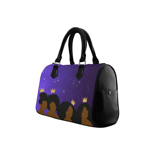 4 Queens Afrocentric Handbag, Melanin Queen Boston Handbag, African American Purse