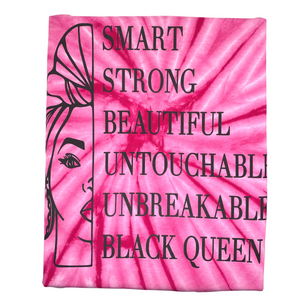 Black Queen Affirmations Premium Tie-Dyed T-Shirt