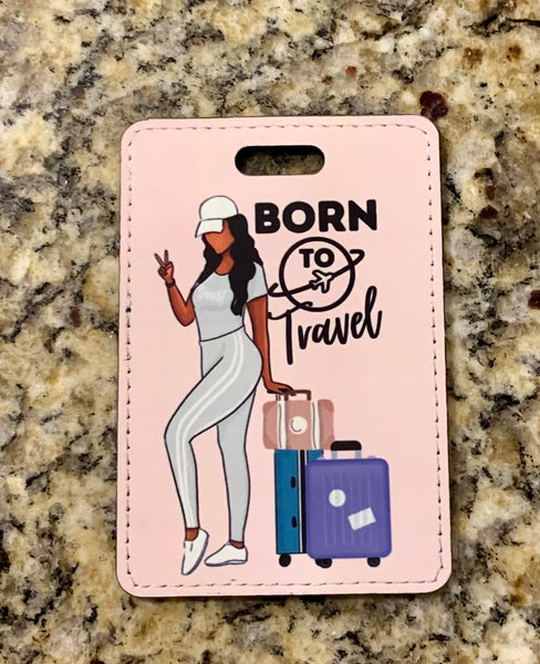 Born to Travel Afrocentric Passport Cover with Optional Luggage Tag