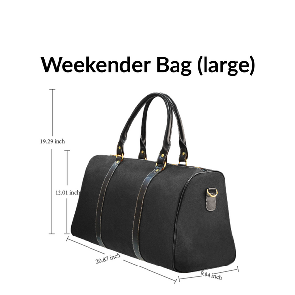 Rose Beauty Afrocentric Travel Bag, Melanin Queen Bag, Waterproof Weekender Duffel Bag- Purple