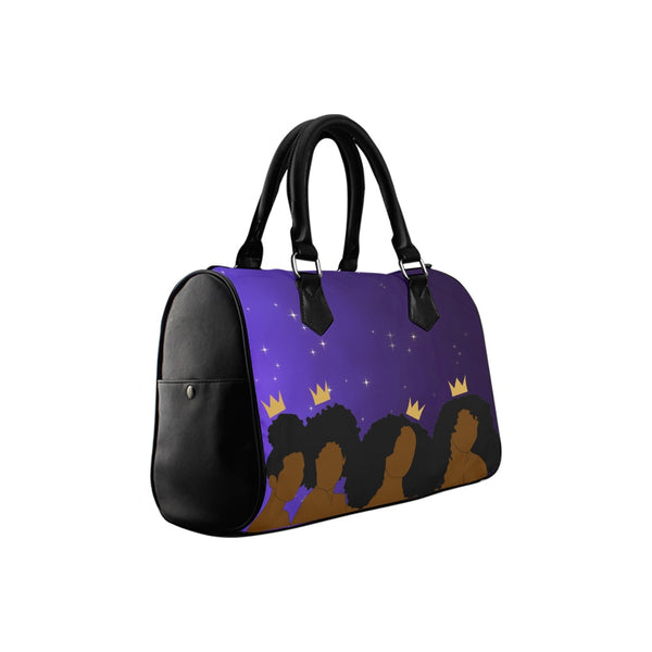 4 Queens Afrocentric Handbag, Melanin Queen Boston Handbag, African American Purse