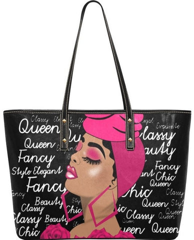 Royalty is She Afrocentric Tote  Melanin Queen Word Art Bag