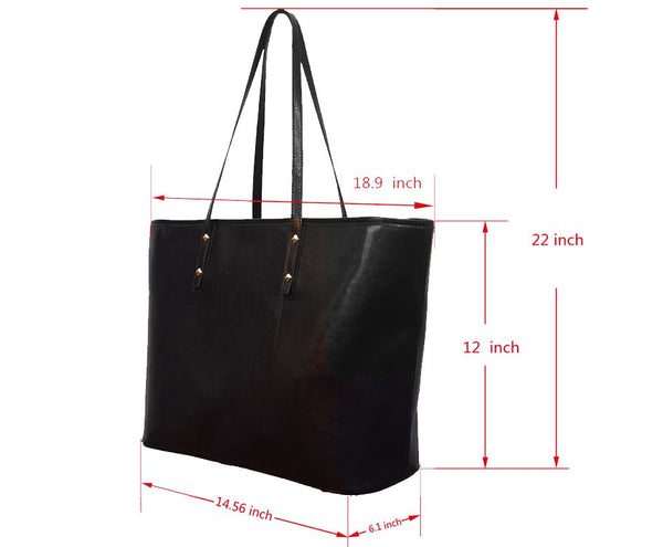 She's So Classy Afrocentric Tote Bag, Large Faux Leather Tote